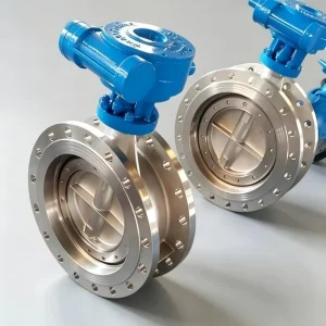 In Stock High Performance SS Triple Offset Butterfly F316 PN40 DN80 Flanged RTJ Metal Seated Electric Actuator for Gas LNG