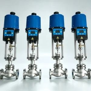 In Stock SS Angle Control Valve 304 316 F316 Class600 DN50 Cage Guided Linear for Pneumatic Diaphragm