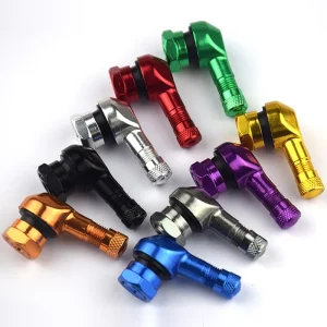 In stock China CNC modified Aluminum Alloy Tire Valve Stems for Motorcycles Electric Bikes Leak proof Color coated Valve Stems