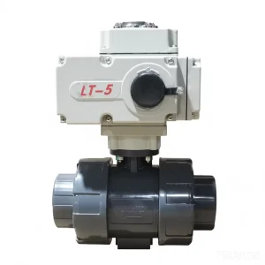 Industrial 12V Electric PPH Ball Valve Corrosion Resistance 2 Inch 3/4 in Flanged HDPE Water Gas Oil Base Stop OEM Customizable
