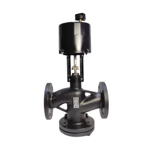 Industrial Carbon Steel Motorized Control Valve 4 20mA 0 10V Electric Flow Adjusting Valve