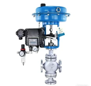 Industrial Control Valve Pneumatic Globe Control Valve 316 SS 1″ 8″ Class 150 600 Flanged RF