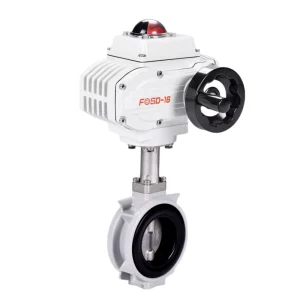 Industrial Electric Wafer Type Soft Seal Butterfly Valve FLD971X 16 Aluminum Alloy Body Flow Control DN40 DN150 Room Temperature