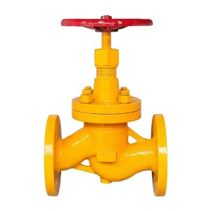 Industrial Gas Pipeline Plunger Type Shutoff Valve J41F 16C J41N 16P Cast Steel Flange LPG Natural Gas Control Yellow Customized