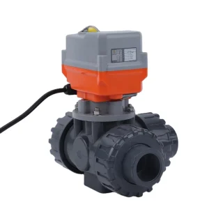 Industrial Grade 3 Way Electric Actuated Ball Valve Manual Power for Water Control in Chemical 3 Way Valve with Electric Motor