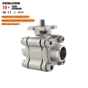 Industrial Grade Ball Valve Stainless Steel Three Piece Welded High-pressure Ball Valve Heavy-duty 2000WOG Ball Valve