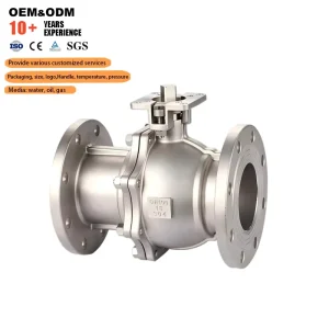 Industrial Grade Valve Stainless Steel 304 316 DN100 Ball Valve Two Piece National Standard High Platform Flange Ball Valve