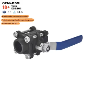 Industrial Grade Valves Customized Three Piece Valve Female Threaded Valve Ball 1/2inch 1inch Connection Carbon Steel Ball Valve