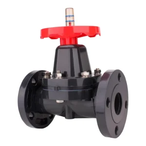 Industrial Manual UPVC Flange Diaphragm Valve 1 1 2″ 4″ Single Flange for Water Media Medium Temperature