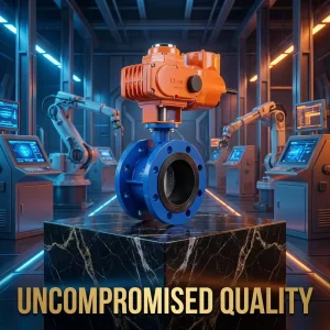 Industrial Pipeline Application Tight Shutoff Design Ductile Iron Electric Actuator DN100 DN150 Wafer Butterfly Valve