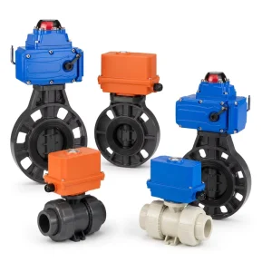 Industrial Plastic Electric Actuated Valve UPVC Ball Valve Butterfly Valve for Corrosive Fluid Water Pipeline Control
