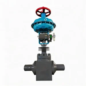 Industrial Pneumatic Steam Control Valve Globe Type PTFE Seal and Diaphragm Actuator for Water System