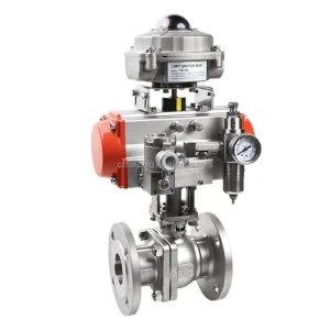 Industrial Stainless Sreel Pneumatic Flanged Ball Valve Leakproof Anti Static Pneumatic Flanged Globe Valve