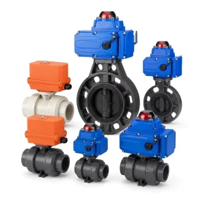 Industrial UPVC Electric Actuated Ball Valve and Butterfly Valve for Water Treatment Chemical Piping Systems Use