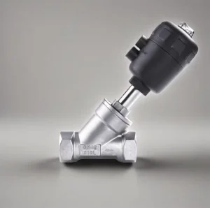 Industrial Washer Parts LAIJIE High Temperature Resistance Stainless Steel Pneumatic 2 Way Angle Seat Valve for Fully Automatic