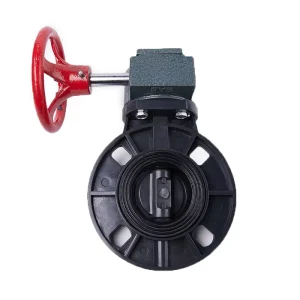 Industrial Water Treatment PVC Turbine Butterfly Valve