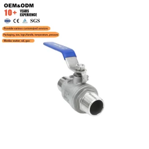 Industrial-grade Valve Plumbing Valve 304 316L Stainless Steel Double BSP NPT Male Threaded Ball Valve