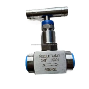 Instrument 6000 PSI Stainless Steel SS304 Needle Valve with 3/8 NPT