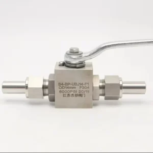 Instrumentation High Pressure Ball Valve 14mm OD Tube Fitting SS304 6000PSI for Oil Gas and Chemical Industry