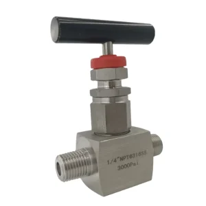 Integral Bonnet Needle Valve 3000 PSI Instrument Valve SS316 Flow Control Male Type