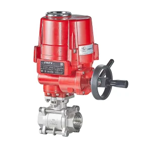 Intelligent Modulating Motorized Explosion Proof Electric Actuated Three Piece 304 Stainless Steel Thread Ball Valve Water OEM