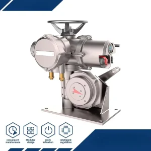 Intelligent Quarter-Turn Electric Actuator 3-Phase AC380V 4-20mA Modulating Signal Non-Intrusive for Water Treatment