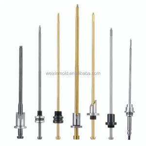 Interchangeable SKH51 Titanium Coated Valve Pin and Guide Bushing Set Hot Runner Needle Valve Components Fit OEM