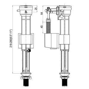 Invention patent water valve supplier Top Mount Easy disassembly Anti dirty Fill Valve with Double Float