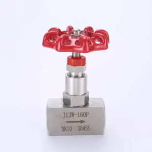 J13W-160P 304 Stainless Steel Needle Valve Female Thread Pressure Gauge Globe Valve