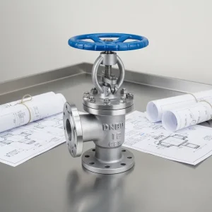 J44 Series Carbon Steel Stainless Steel Flange Angle Type Globe Valve