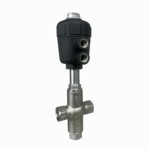 JT614F-16P Threaded 3-Way Valve SS316L Double-Acting DN15-DN50 Steam Pneumatic Angle Valve