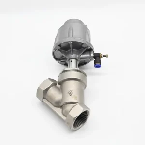 JTAIV Stainless Steel 304 2 Way Pneumatic Angle Seat Valve DN15 DN80 Female Thread Model JY611F 16P
