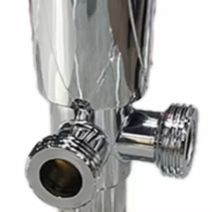 KAWAL Stainless Steel Electroplated 90 degree One in two out Dual purpose Angle Valve Copper Core Universal Eight character