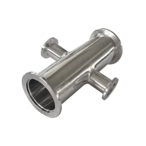 KF16 to KF40 Reducing Cross Stainless Steel 304 KF Vacuum Fitting 4 Way Cross