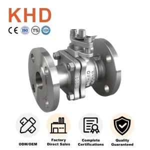 KHD Acid Alkali Resistant 1 Inch DN25 Flange Ball Valve High Pressure Manual Stainless Steel Flange Ball Valve