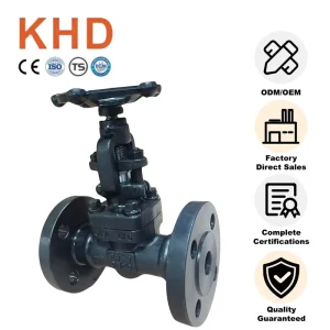 KHD J41H 16C DN20 Forged Steel Globe Valve A105N Water Steam Oil Manual Flange End Globe Valve Good Quality Globe Valve