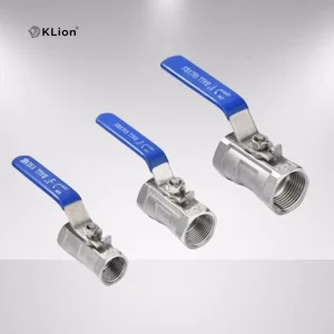 KLION China Manufacturer DN25 SS304 316L BSP NPT 1 Piece Stainless Steel One piece Ball Valve Manual Acid ISO CE Certified OEM