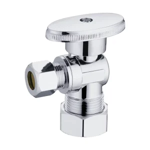 KLOE9012 5 8OD X 3 8OD Comp Angle Stop 1 4 Turn Brass Angle Valves Hoses with CUPC NSF to USA CANADA