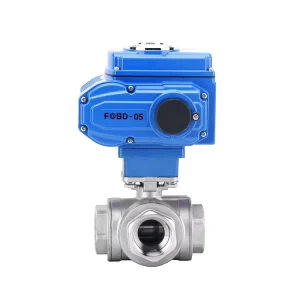L/T-Port 3-Way Diverter Motorized Electric Ball Valve DN25 DN50 24VDC 12VDC 110VAC 220VAC