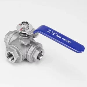 L Type 3 Way Threaded Ball Valve Brass SS304 SS316 Female Internal Thread 1 2″ 3 4″ 1″ Flow Diverter Ball Valve