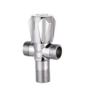 LIRLEE 1 2″ Stainless Steel Three Way Brass Angle Valve Manual Power Bathroom Sanitary Plumbing Water Factory Direct