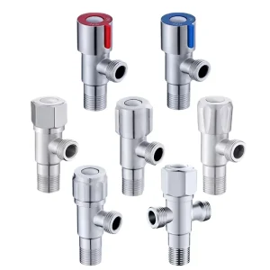 LIRLEE Direct Factory Sale Brass 304 Stainless Steel Water Angle Valve Manual Power Kitchen Bathroom Faucet Accessories