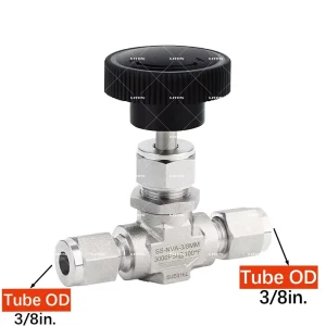 LITEN NV02 Heavy Duty Manual 6000 psi Industrial Hydraulic Flow Control Valve 1 2in Tube for Gas Media Needle Valve 1 Year