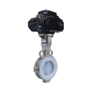 LQ Q971F46/D941F76 Electric Anti-Corrosion Butterfly Valve PTFE-Lined Body 4-20mA Chemical Control