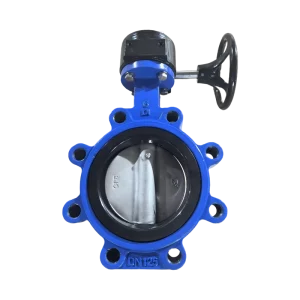 LT Series Butterfly Valve with Worm Gear Actuator Wafer Lug Dual Purpose EPDM Seat for Air Water Oil