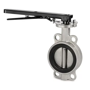 LUOKEFM SS304 Wafer Butterfly Valve D71X 16P Handle Operated Metal Seated Manual Water Control Valve 3 Year Warranty