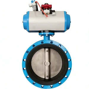Labor Saving Pneumatic Flanged Butterfly Valve Remote Automation Control Replaces Manual Valves Gas Oil Water DN50 DN2000