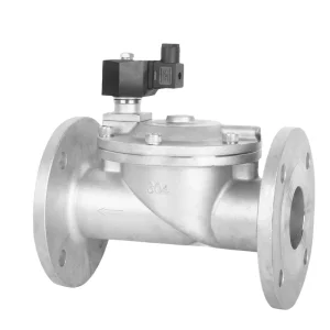 Large Caliber 2.5-3-Inch Flange Stainless Steel Shutoff Solenoid Valve Normally Closed Pilot Diaphragm Water Valve