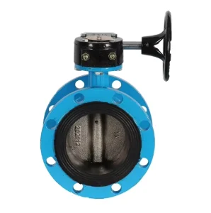 Large Size Soft Seal Flange Butterfly Valve D341X 10Q Ductile Iron Worm Drive Manual Tap Water Pipeline Cut off Valve