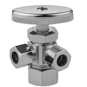 Lead Free Brass Equal Angle Stop Waste Valve CPVC X Compression Hydroform Normal Temperature Drinking Water Heating